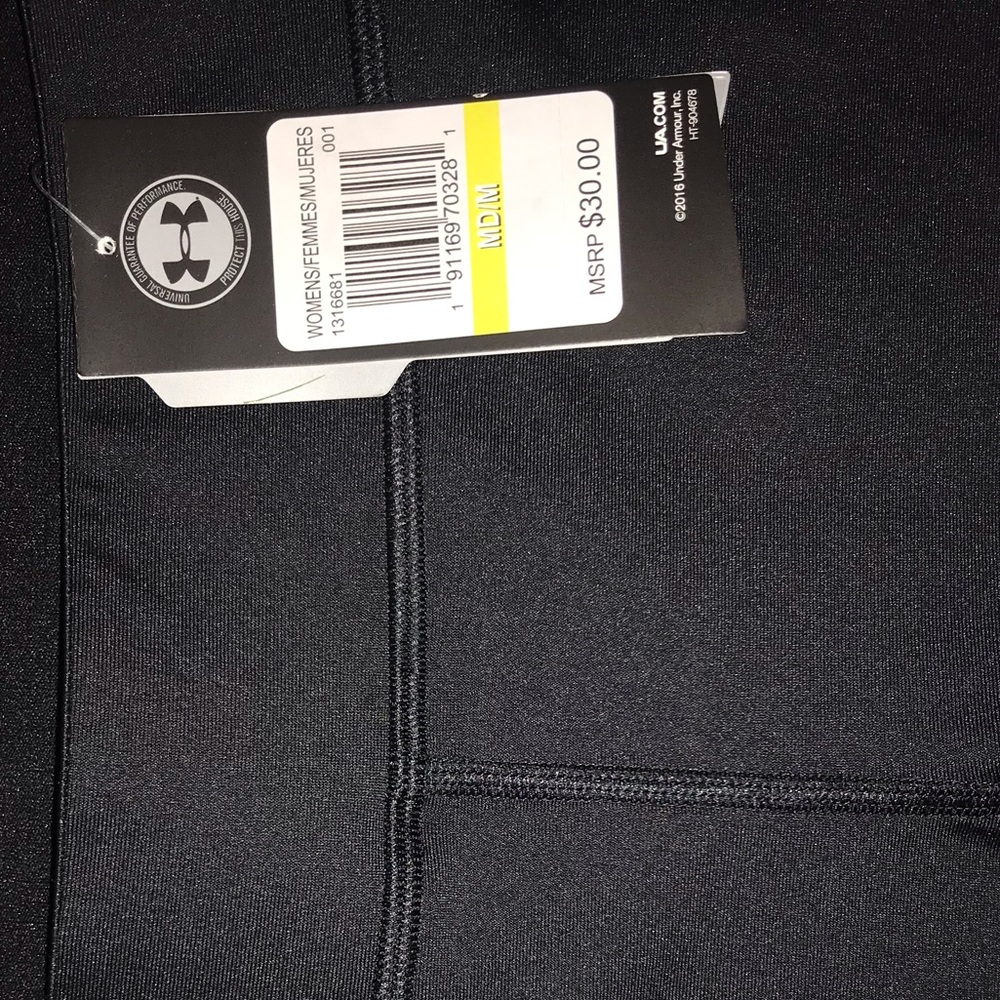(NWT) UNDER ARMOUR BLACK SPANDEX - Picture 4 of 8